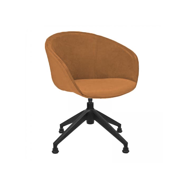 Офис стол Кресло RFG Silvi 56, до 120 kg, жълто с черна основана ниска цена с бърза доставка - BestPC.BG