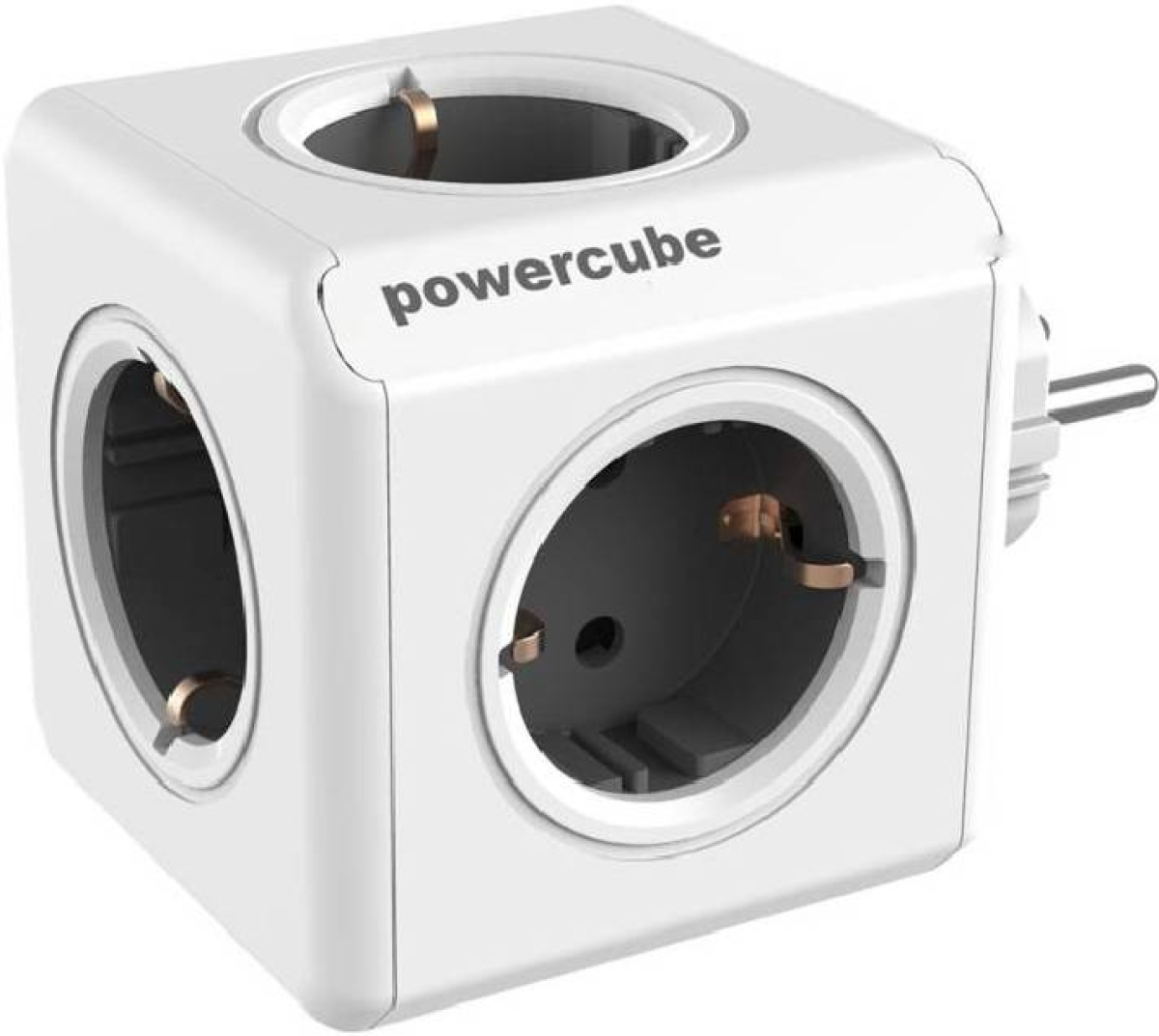 Контакт DesignNest PowerCube Original 1100GY- разклонител, 5 гнезда, сивна ниска цена с бърза доставка - BestPC.BG