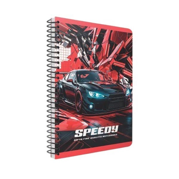 Gipta Тетрадка Speedy, A4, бяла хартия, широки редове, PP корица, със спирала, 80 листана ниска цена с бърза доставка - BestPC.BG