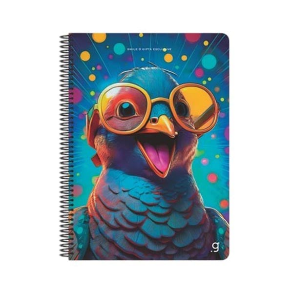 Gipta Тетрадка Smile, A4, бяла хартия, широки редове, PP корица, със спирала, 80 листана ниска цена с бърза доставка - BestPC.BG