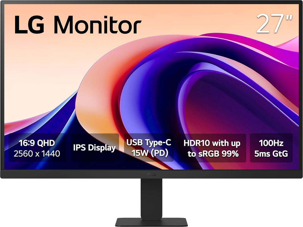 LG - 27”, 16:9 QHD IPS монитор със 100 Hz честота на опресняване, 5 ms., 2560 x 1440, Черенна ниска цена с бърза доставка - BestPC.BG