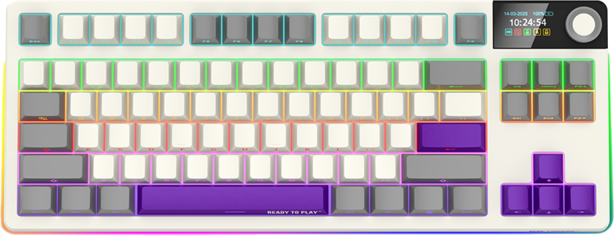 Клавиатура Геймърска LORGAR KBP70TKLW, Wireless TKL Mechanical Gaming Keyboard Pro, Beige, EN layoutна ниска цена с бърза доставка - BestPC.BG