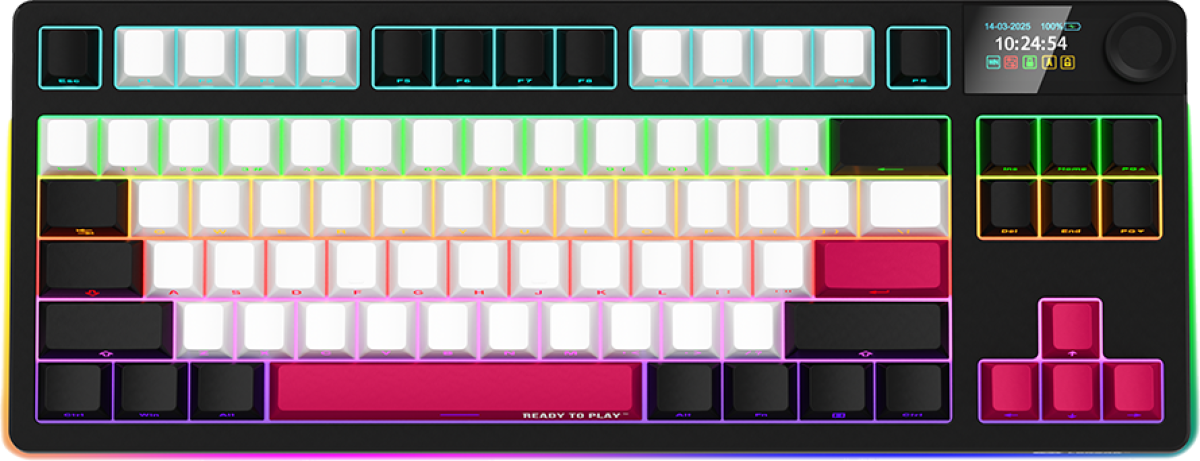 Клавиатура Геймърска LORGAR KBP70TKLW, Wireless TKL Mechanical Gaming Keyboard Pro, Black-red, EN layout, Черна/Бялана ниска цена с бърза доставка - BestPC.BG
