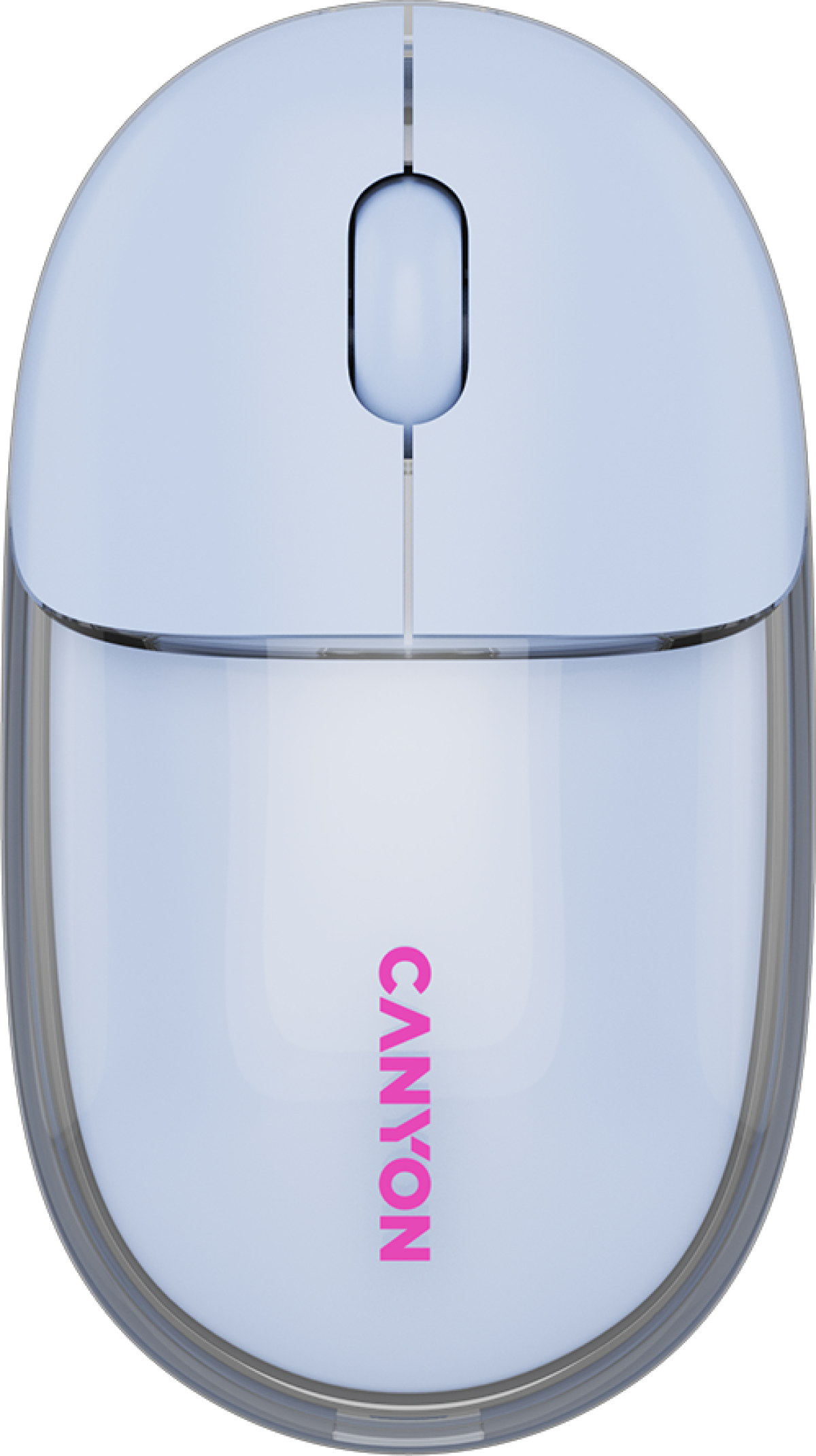 Мишка CANYON mouse OnClick 24 BT- Wireless Transparent-Blueна ниска цена с бърза доставка - BestPC.BG
