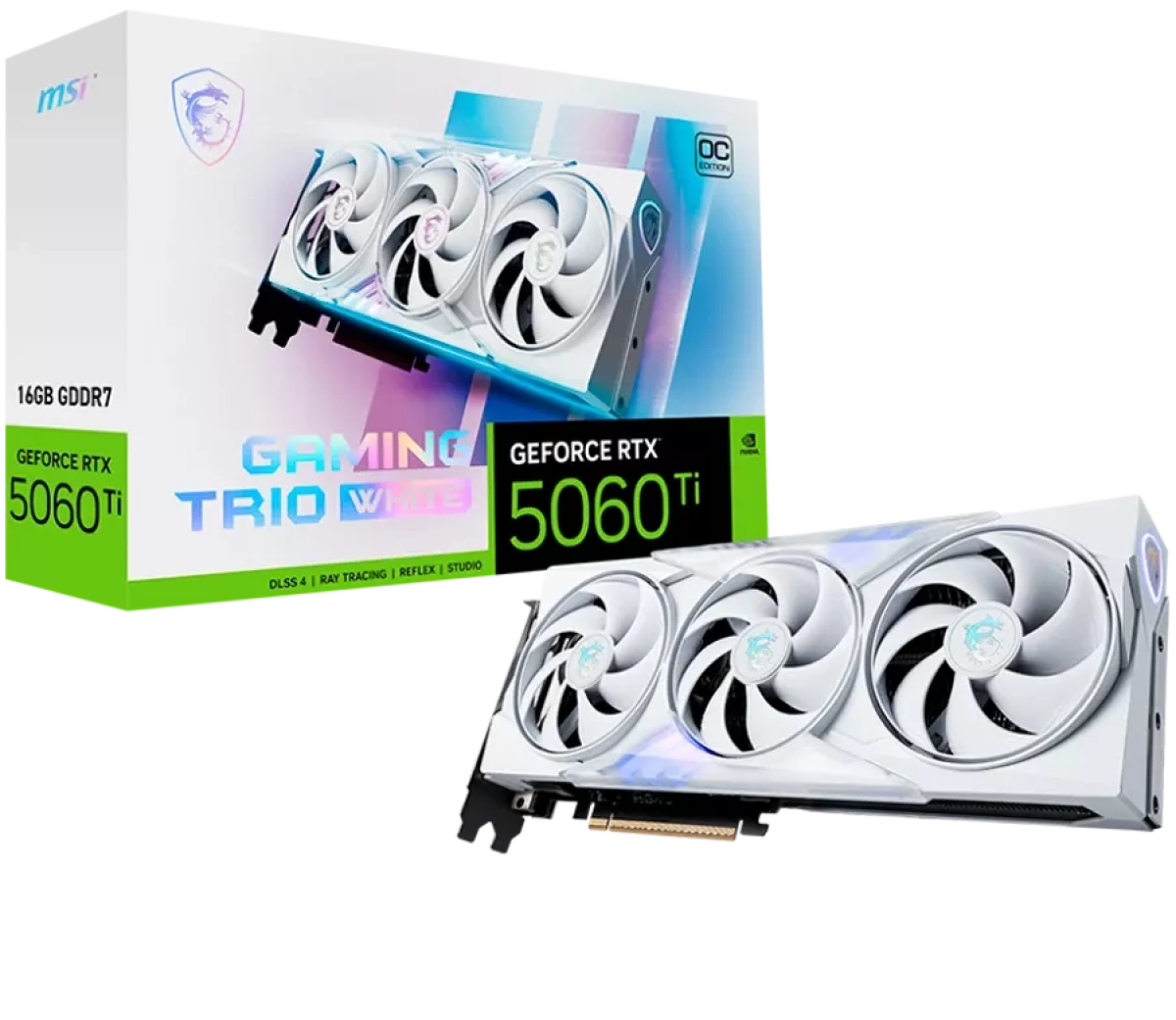 Видеокарта MSI Video Card NVIDIA GeForce RTX 5060 Ti 16G GAMING TRIO OC WHITEна ниска цена с бърза доставка - BestPC.BG