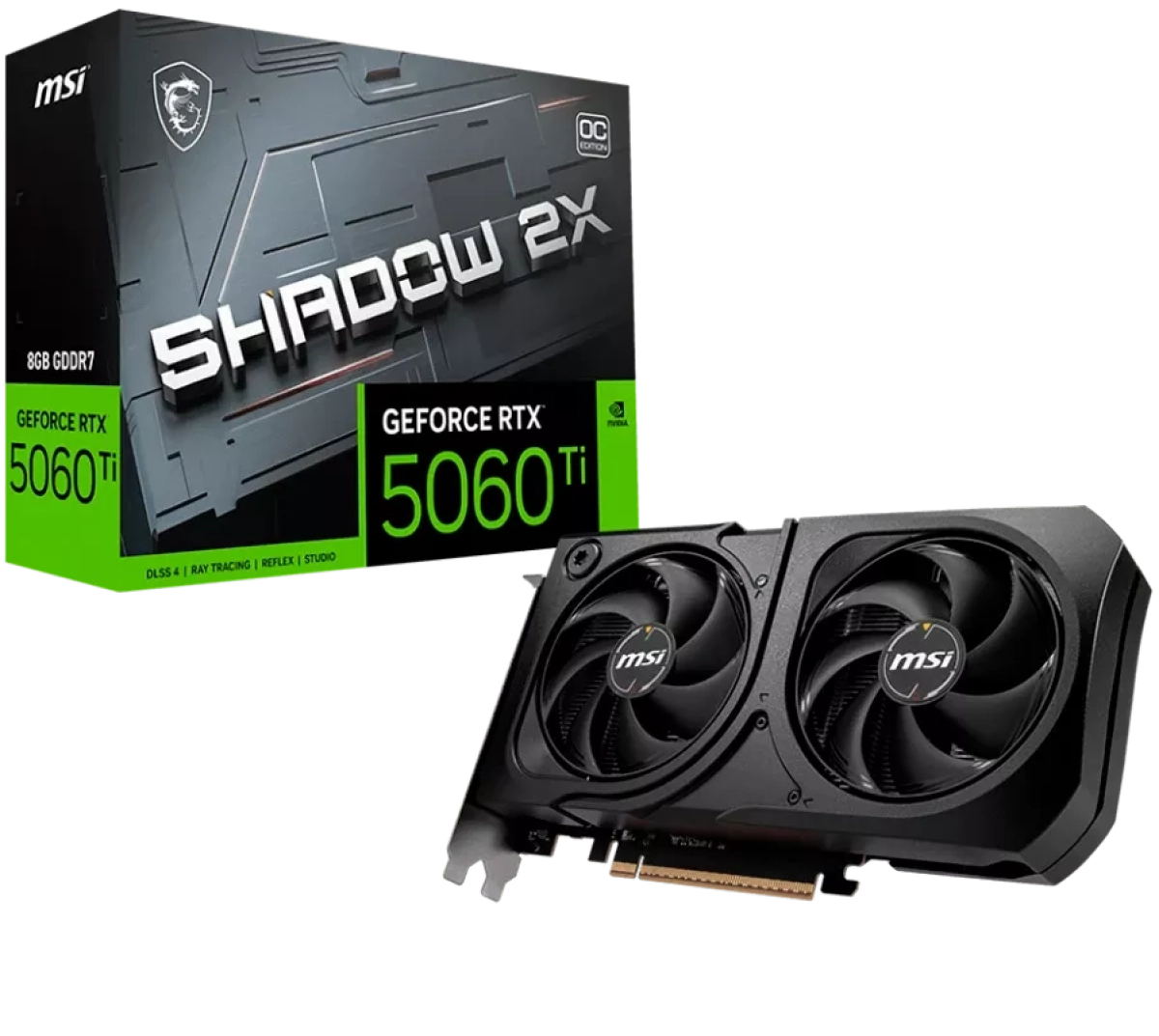 Видеокарта MSI Video Card NVIDIA GeForce RTX 5060 Ti 8G SHADOW 2X OC PLUSна ниска цена с бърза доставка - BestPC.BG