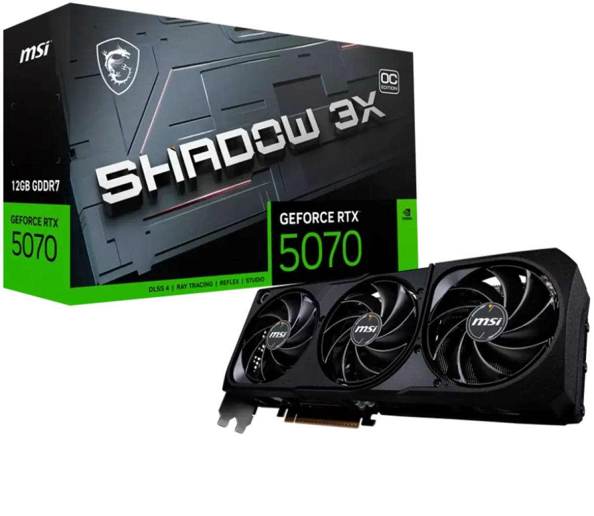 Видеокарта MSI Video Card Nvidia GeForce RTX 5070 12G SHADOW 3X OCна ниска цена с бърза доставка - BestPC.BG