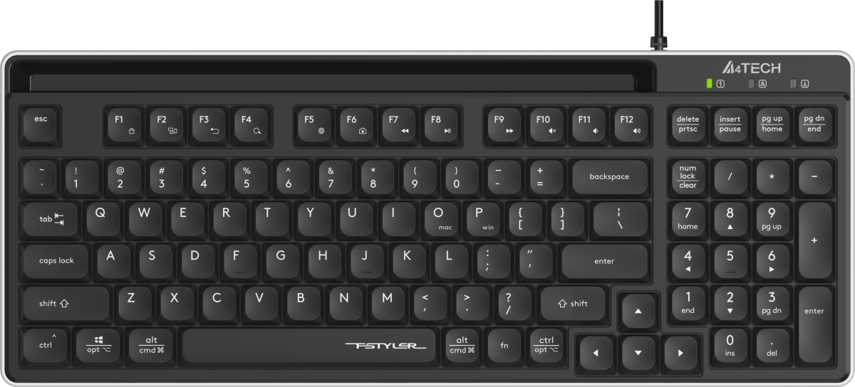 A4tech Fstyler FX70 Жична клавиатура, ниско профилна, ножична технология, кирилизирана, чернана ниска цена с бърза доставка - BestPC.BG