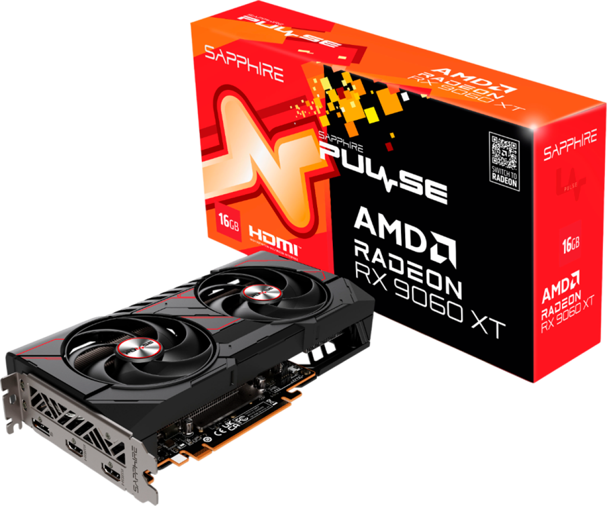 Видеокарта SAPPHIRE PULSE AMD RADEON RX 9060 XT GAMING OC 16GB DUAL HDMI - DPна ниска цена с бърза доставка - BestPC.BG