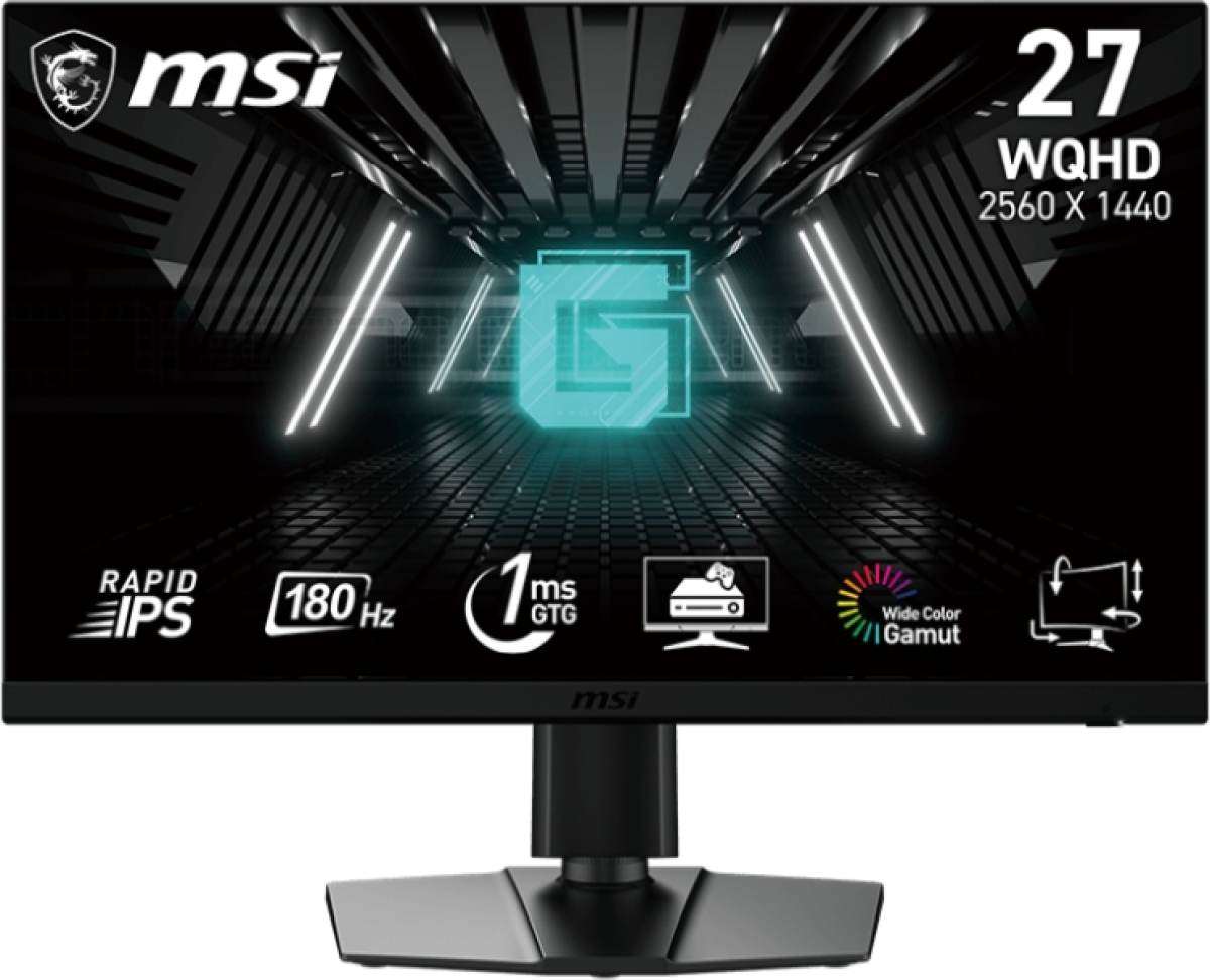 Монитор MSI G272QPF E2, 27", 1ms, 180Hz, RAPID IPS, 2560x1440 (WQHD), 16:9, FLAT, DP(1.2a), 2xHDMI2.0b,на ниска цена с бърза доставка - BestPC.BG