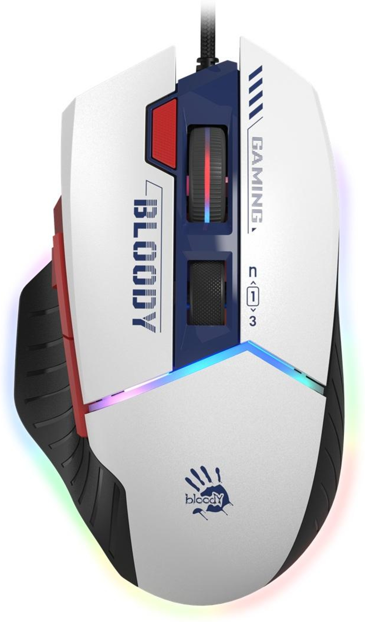 A4tech Bloody W95Max Sports Navy RGB Light Геймърска мишка, 12000cpiна ниска цена с бърза доставка - BestPC.BG