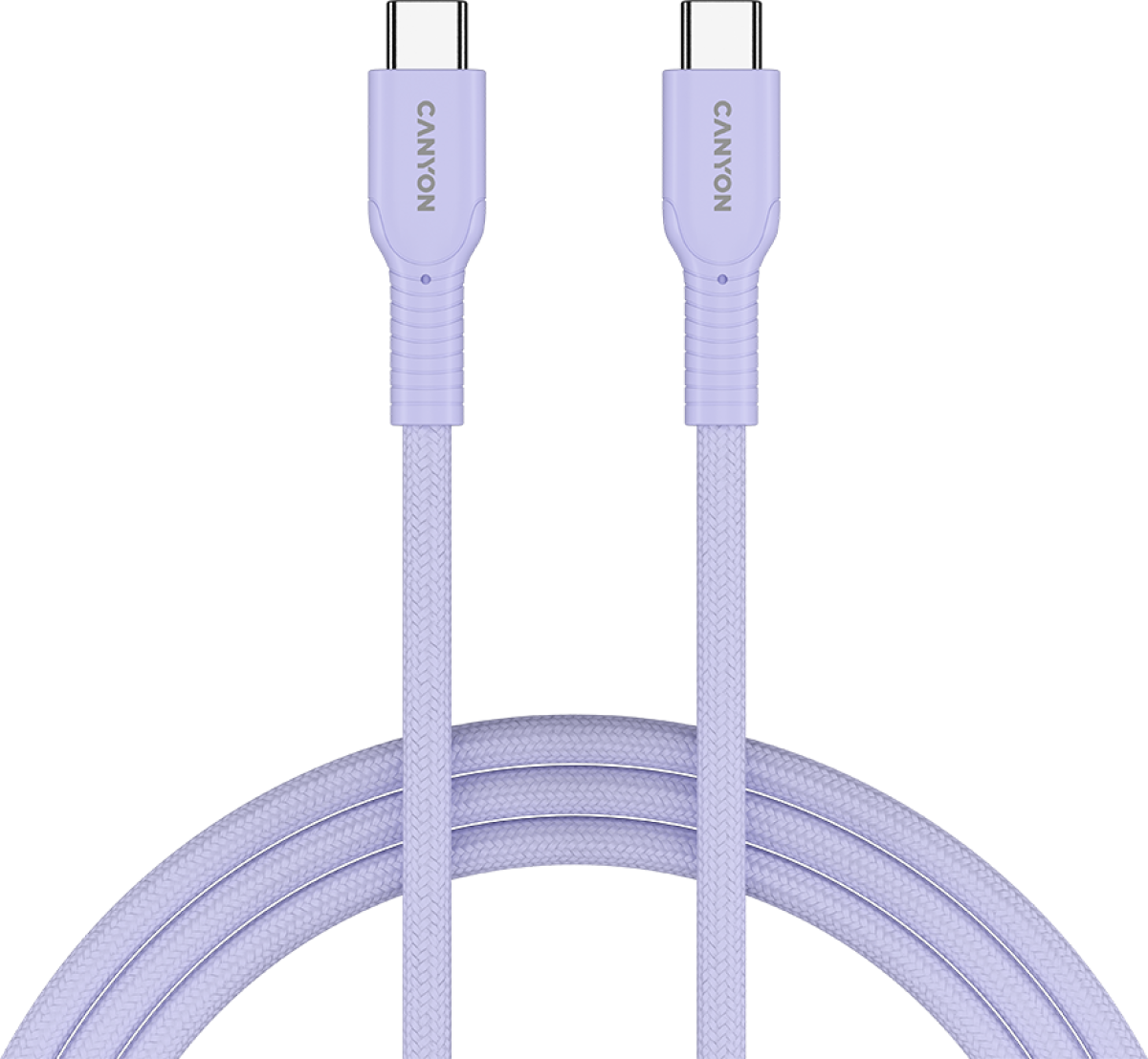 Кабел/адаптер CANYON cable OnWire 60CL C-C 60W COLOR Braided 1m Purpleна ниска цена с бърза доставка - BestPC.BG