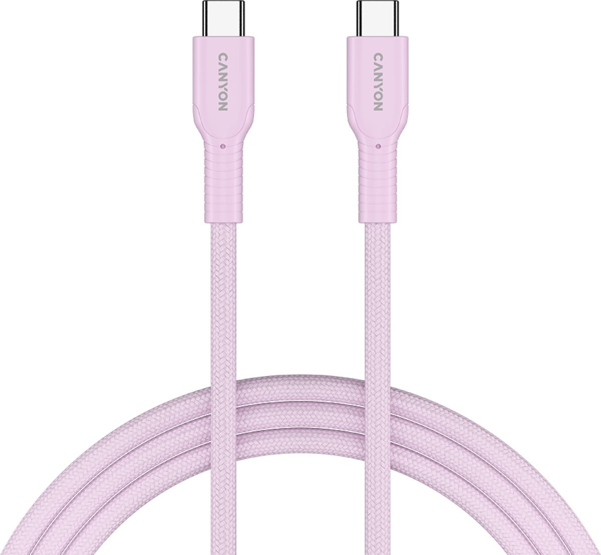 Кабел/адаптер CANYON cable OnWire 60CL C-C 60W COLOR Braided 1m Pinkна ниска цена с бърза доставка - BestPC.BG