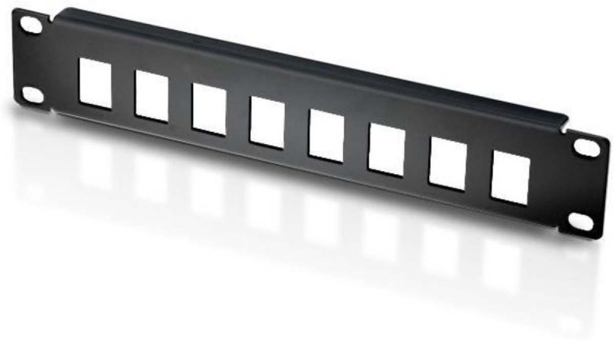 8-портов празен пач панел, 10 инча 1U, черенна ниска цена с бърза доставка - BestPC.BG
