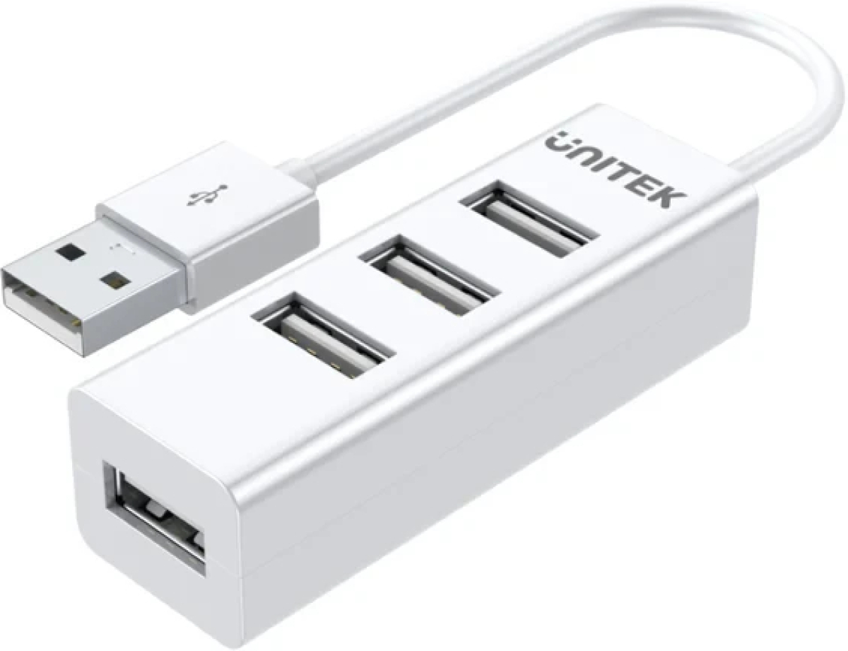 Unitek хъб USB 2.0 HUB 4 port White - Y-2146на ниска цена с бърза доставка - BestPC.BG