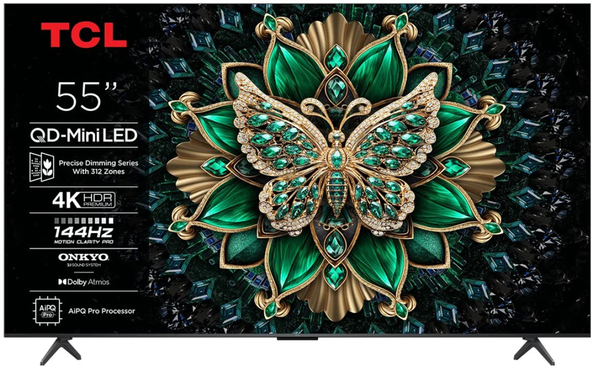 Телевизор TCL 55inch QD-MiniLED, Android 4K TV, HDR10+, Dolby Vision, Dolby Atmos 2x10W+20W ONKYO 2.1 Hi-Fi System AMDна ниска цена с бърза доставка - BestPC.BG