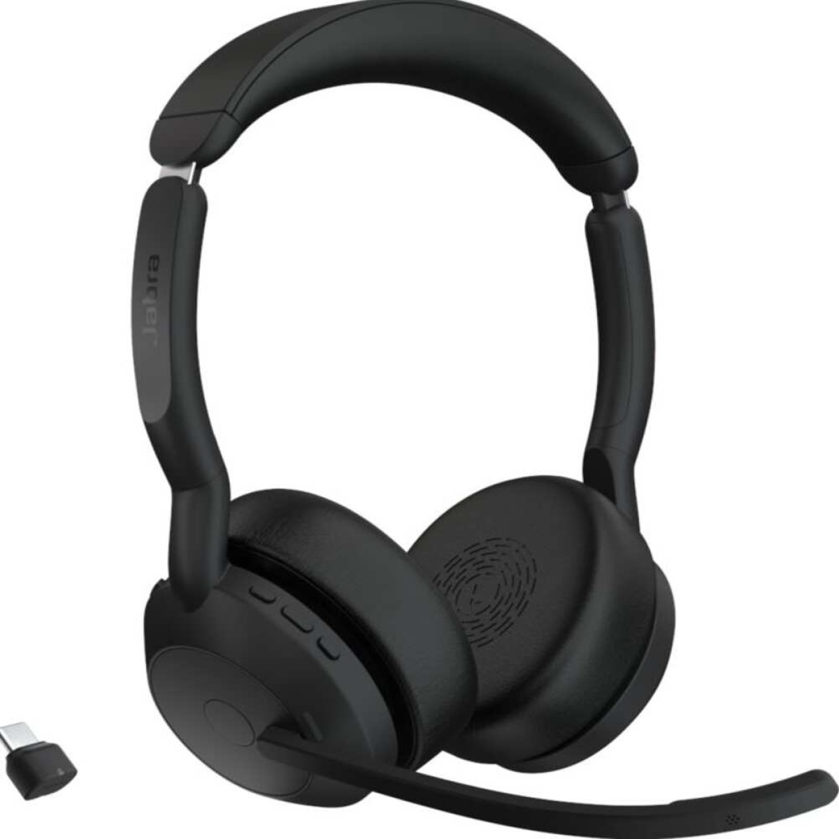 Jabra Evolve2 55 стерео слушалки, Bluetooth, Link380c, UC, черенна ниска цена с бърза доставка - BestPC.BG