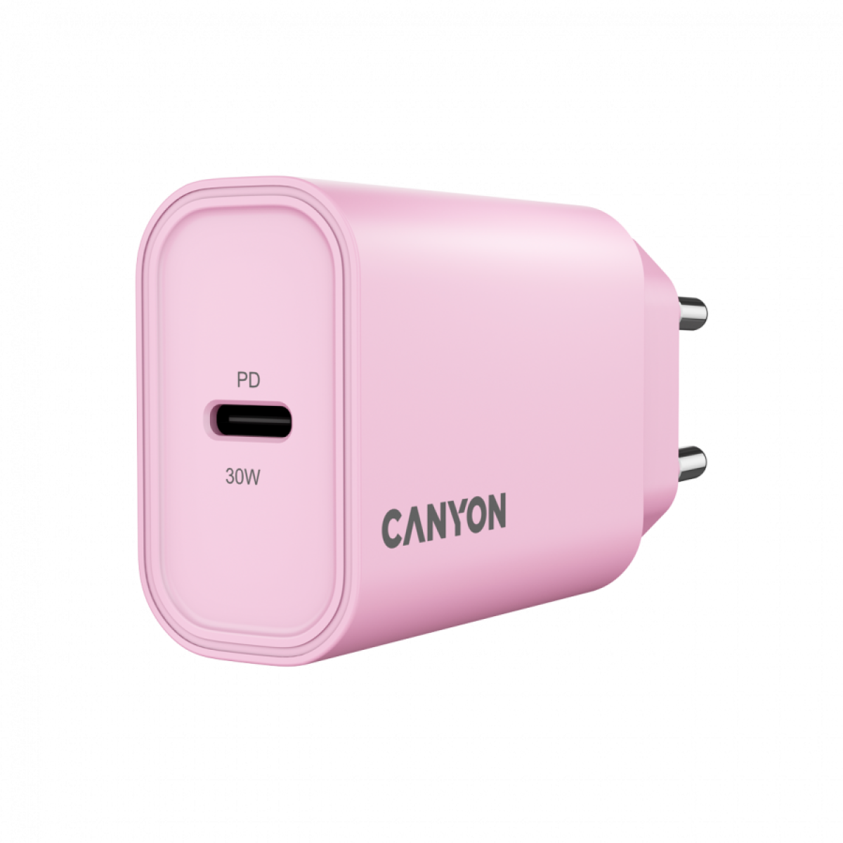 Кабел/адаптер CANYON charger OnCharge 30CL Max Power 30W 1xPD EU Pinkна ниска цена с бърза доставка - BestPC.BG