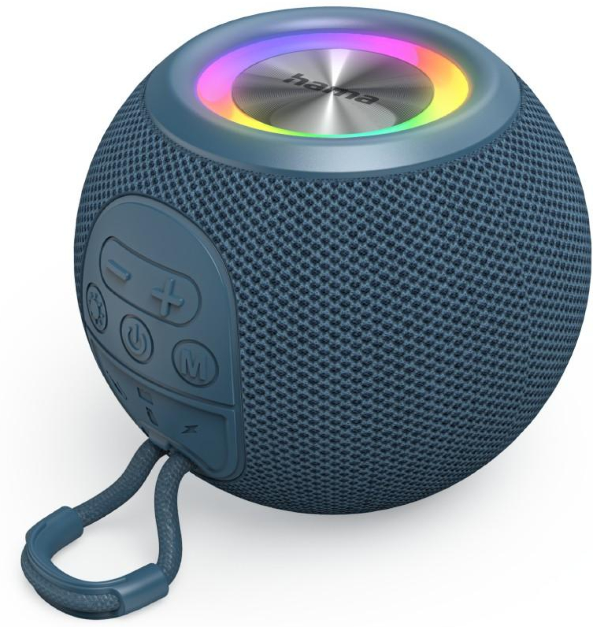 HAMA Блутут колонка Ball Shape Speaker, 5 светлинни режима, 5W, синяна ниска цена с бърза доставка - BestPC.BG
