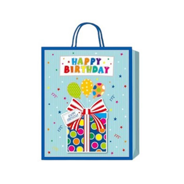 Подаръчна торбичка Happy Birthday, подарък, 3D, 26 х 32 х 10 cmна ниска цена с бърза доставка - BestPC.BG