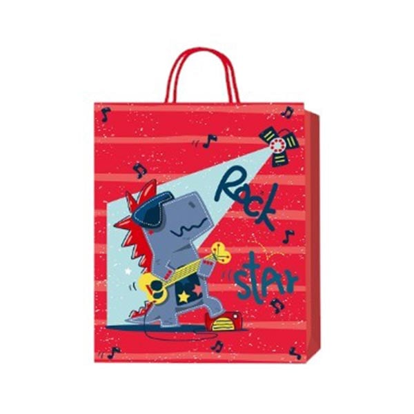 Подаръчна торбичка Динозавър, 3D, детска, 26 х 32 х 10 cm, червенана ниска цена с бърза доставка - BestPC.BG