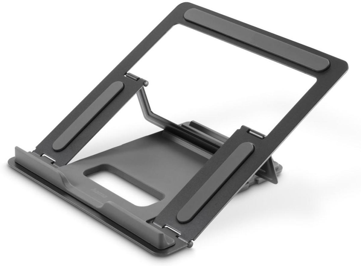 Поставка за лаптоп HAMA Стойка за лаптоп Metal, 4-степенно накланяне, сгъваема, до 40 см (15,6), сивана ниска цена с бърза доставка - BestPC.BG