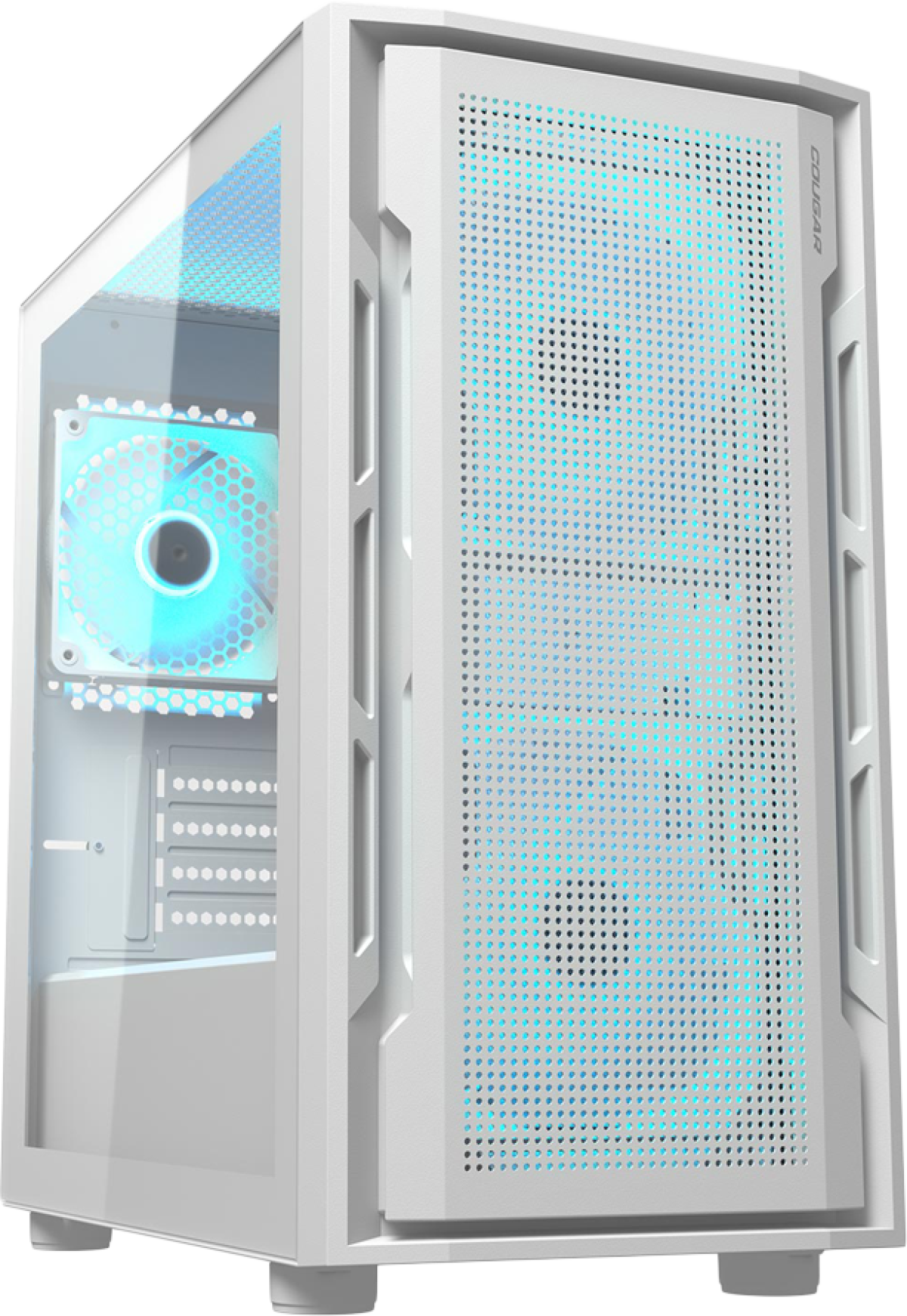 Кутия COUGAR UNIFACE MINI RGB, PC Case, Mini Tower, Whiteна ниска цена с бърза доставка - BestPC.BG