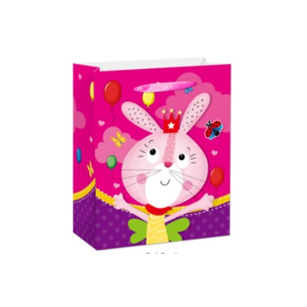 Подаръчна торбичка, заек, детска, 31 х 40 х 12 cm, розована ниска цена с бърза доставка - BestPC.BG