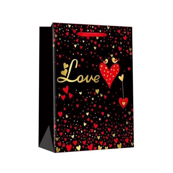 Подаръчна торбичка Love, 26 х 32 х 12 cm, чернана ниска цена с бърза доставка - BestPC.BG
