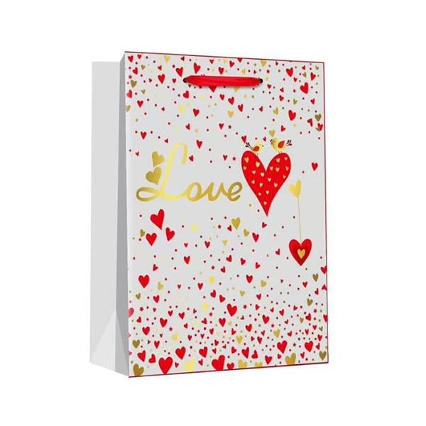 Подаръчна торбичка Love, 26 х 32 х 12 cm, бялана ниска цена с бърза доставка - BestPC.BG