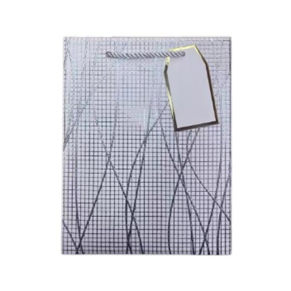 Подаръчна торбичка, вълни, 26 х 32 х 10 cm, сребристана ниска цена с бърза доставка - BestPC.BG