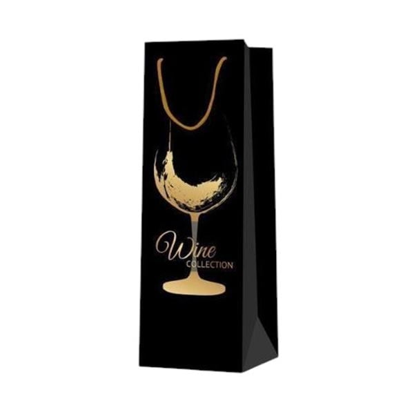 Торбичка за вино Wine Collection, чаша, 12 х 35 х 9 cm, чернана ниска цена с бърза доставка - BestPC.BG