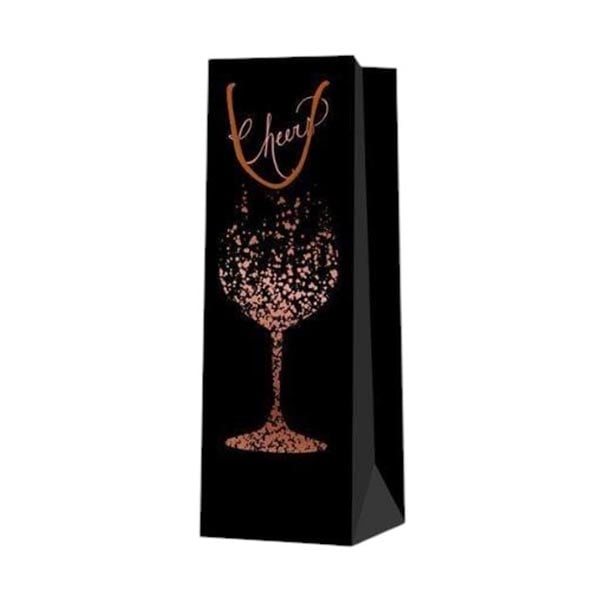 Торбичка за вино Cheers, чаша, 12 х 35 х 9 cm, чернана ниска цена с бърза доставка - BestPC.BG