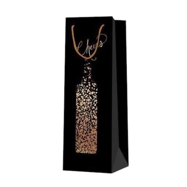 Торбичка за вино Cheers, бутилка, 12 х 35 х 9 cm, чернана ниска цена с бърза доставка - BestPC.BG