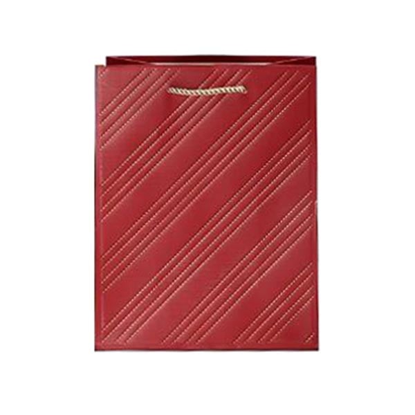 Подаръчна торбичка, имитация на шев, 18 х 23 х 10 cm, червенана ниска цена с бърза доставка - BestPC.BG