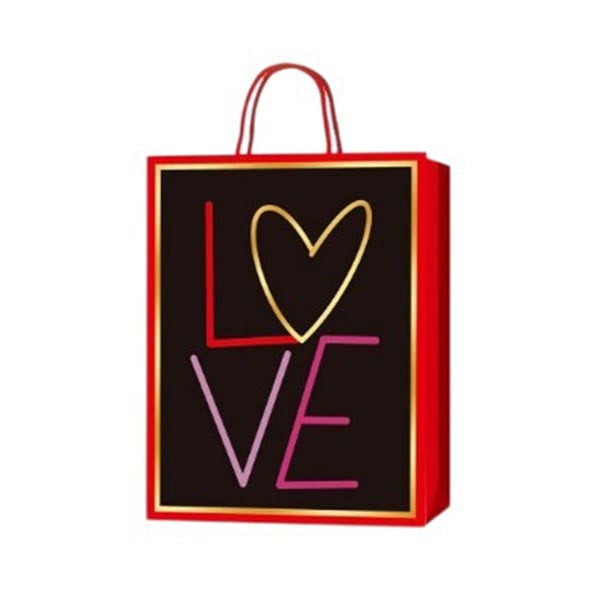 Подаръчна торбичка Love, 18 х 23 х 8 cm, чернана ниска цена с бърза доставка - BestPC.BG