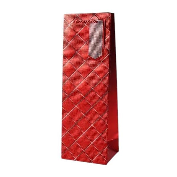 Торбичка за вино, мозайка, 12 х 35 х 9 cm, червенана ниска цена с бърза доставка - BestPC.BG