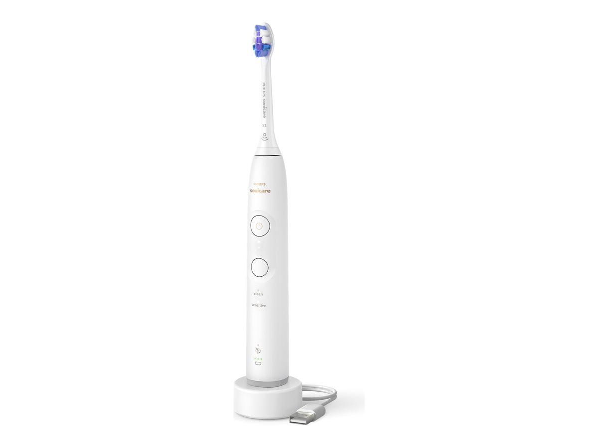 PHILIPS Sonicare HX7400-01, с акумулаторна батерия, 2 режим на четкане, 3 степени на интензивност, бялна ниска цена с бърза доставка - BestPC.BG