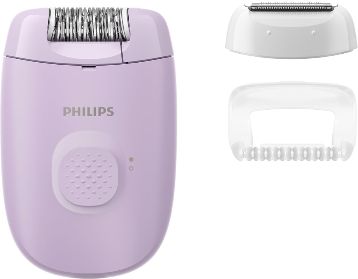 Епилатор Philips 2000 Series BRE237, 1 настройка на скоростта, капаче за масажиране, бръснеща глава с гребен, лилавна ниска цена с бърза доставка - BestPC.BG