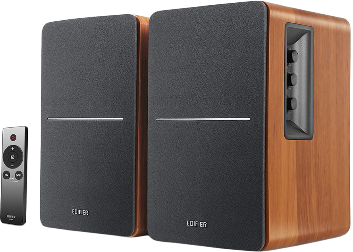Колонки EDIFIER R1280Ts, 52Hz-20000Hz, 42 W, 85 dB, бас, Treble, кафявна ниска цена с бърза доставка - BestPC.BG