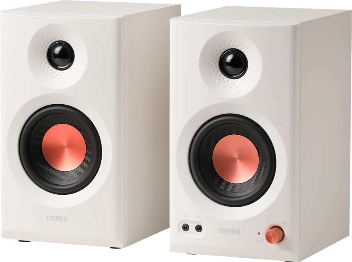 Колонки Edifier MR3 Active Studio Monitors, BT V5.4, RCA, AUX, 1-inch Tweeters, 3.5-inch Drivers, 36W (RMS), Tone Control Dials, Whiteна ниска цена с бърза доставка - BestPC.BG