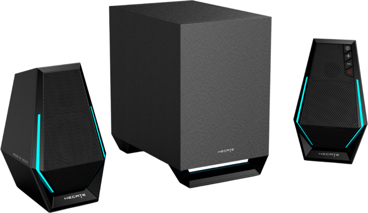 Озвучителна система Edifier G1500 MAX 2.1 Audio System, BT V5.3, USB, AUX, 2.5-inch Drivers, 4-inch Subwoofer, RGB Lighting, 30W (RMS), Blackна ниска цена с бърза доставка - BestPC.BG