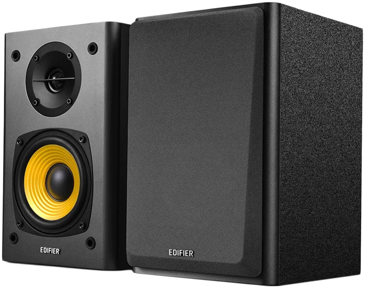 Озвучителна система Edifier R1000T4 2.0 Bookshelf Speakers, BT V5.0, RCA, 0.5-inch Tweeters, 4-inch Drivers, 24W (RMS), Control Buttons, Blackна ниска цена с бърза доставка - BestPC.BG