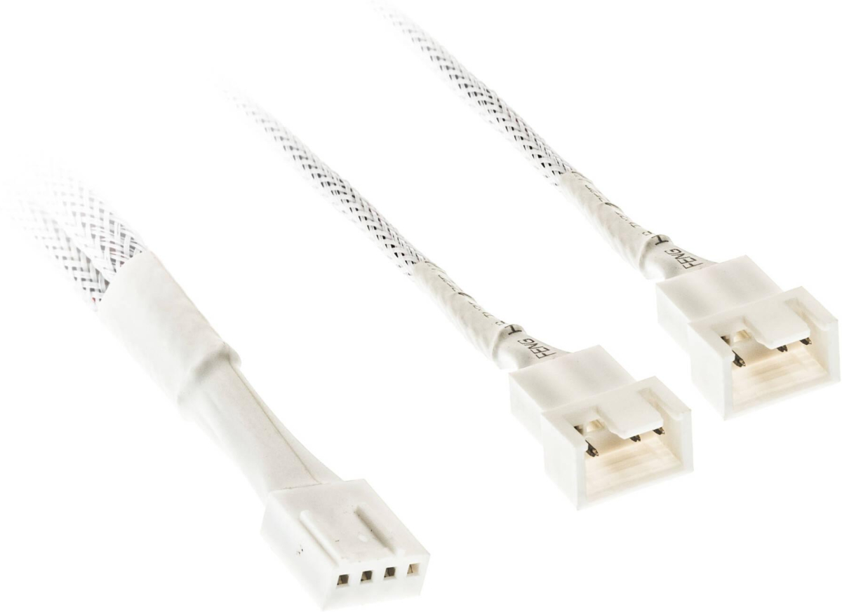 Кабел Kolink PWM 1-2 Сплитер - 35 cm, оплетен, Бялна ниска цена с бърза доставка - BestPC.BG