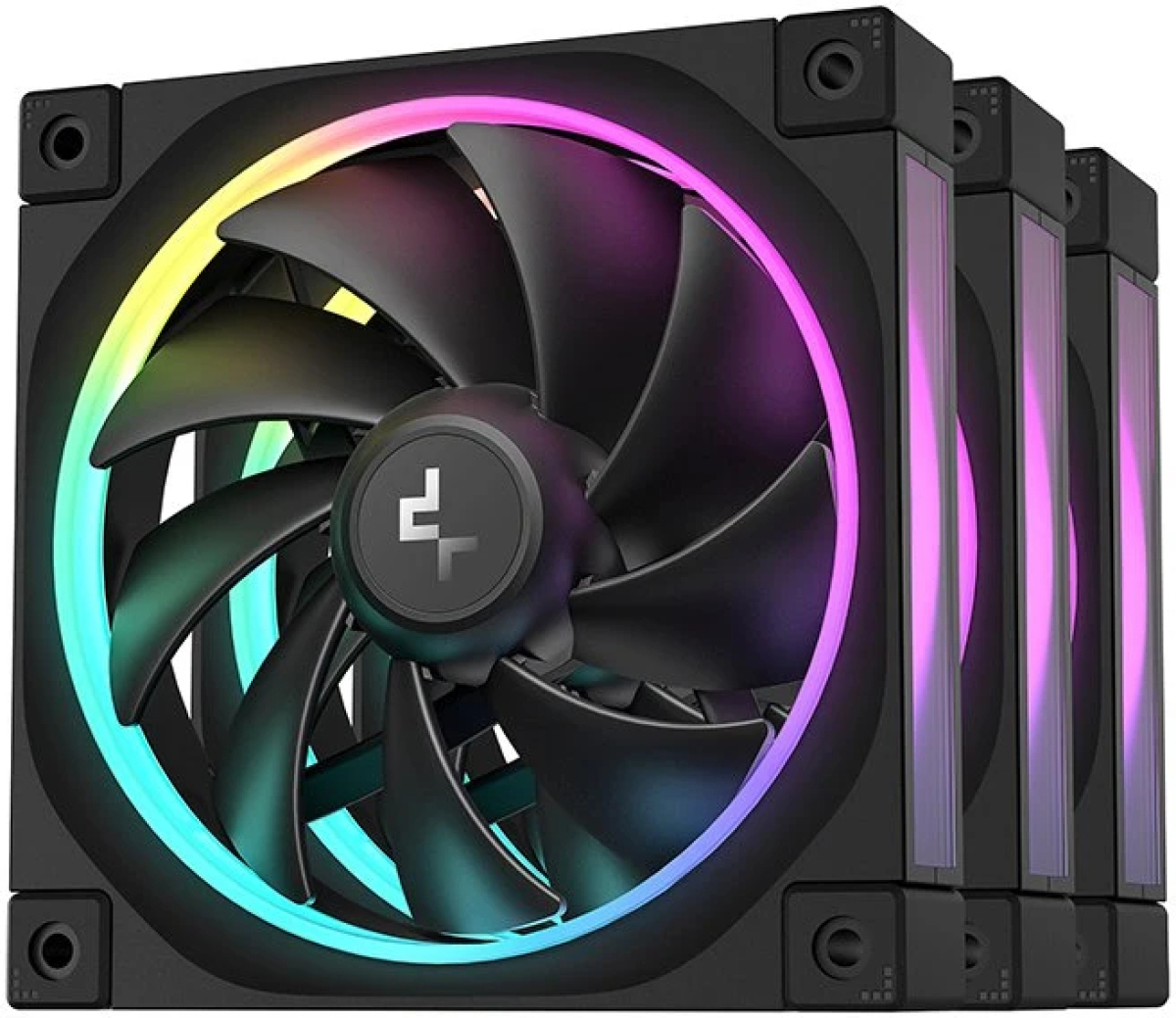 DeepCool Комплект вентилатори Fan Pack 3-in-1 3x120mm - FL12 Black, Addressable RGBна ниска цена с бърза доставка - BestPC.BG