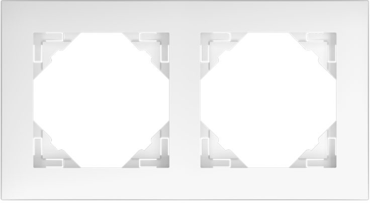 Двойна рамка за инсталация на модули от серията Logus, бялана ниска цена с бърза доставка - BestPC.BG