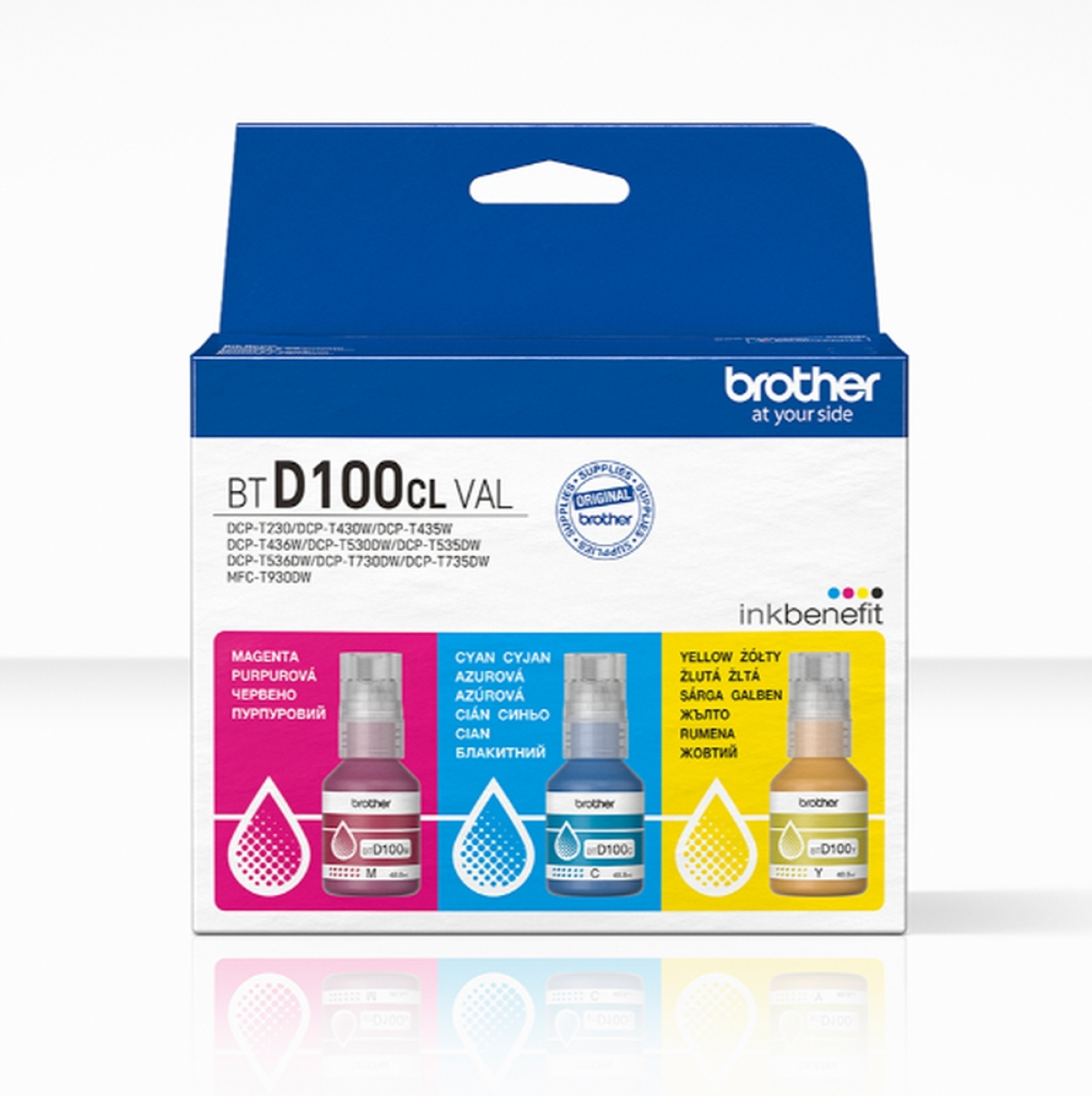 Касета с мастило Brother BTD100CLVAL Brother Coloured Multipack Ink Bottlesна ниска цена с бърза доставка - BestPC.BG