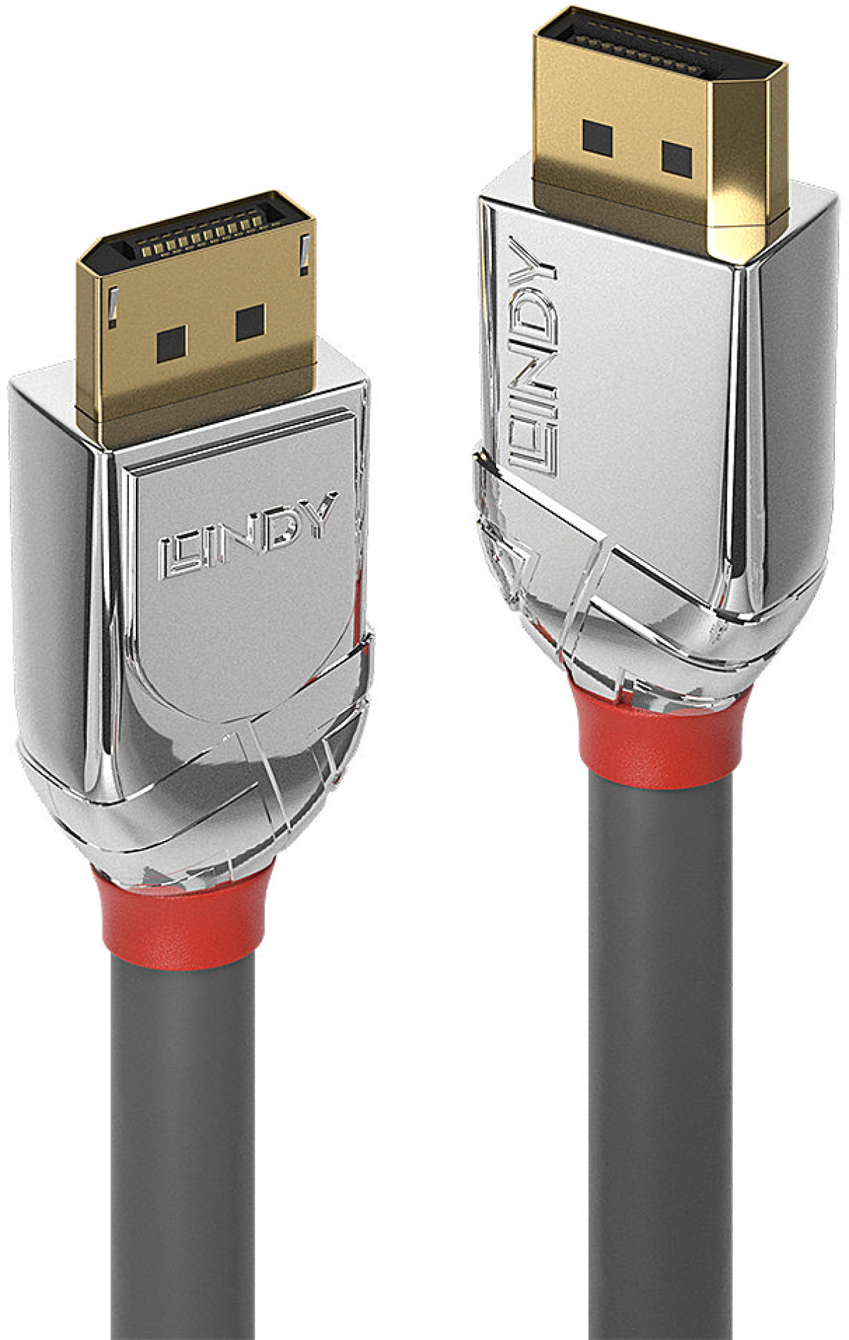 LINDY LNY-36303 :: DisplayPort 1.2 кабел, M-M, Cromo Line, сив, 3.0 мна ниска цена с бърза доставка - BestPC.BG