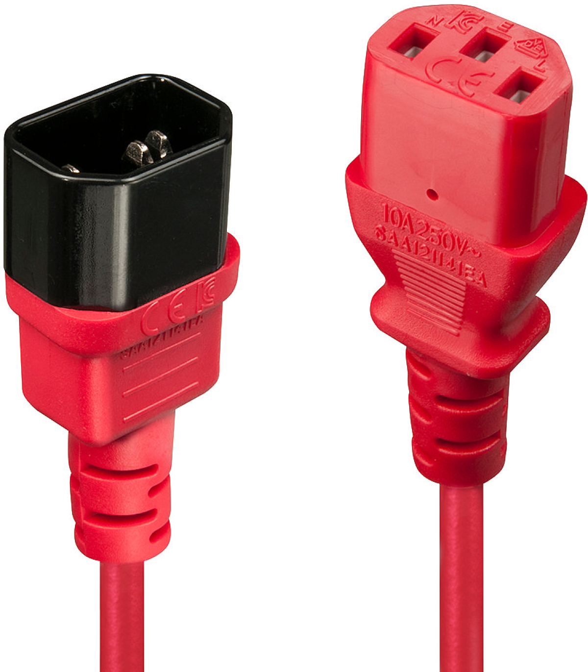 LINDY LNY-30477 :: Захранващ кабел, C14 към C13, удължителен, червен, 1.0 мна ниска цена с бърза доставка - BestPC.BG