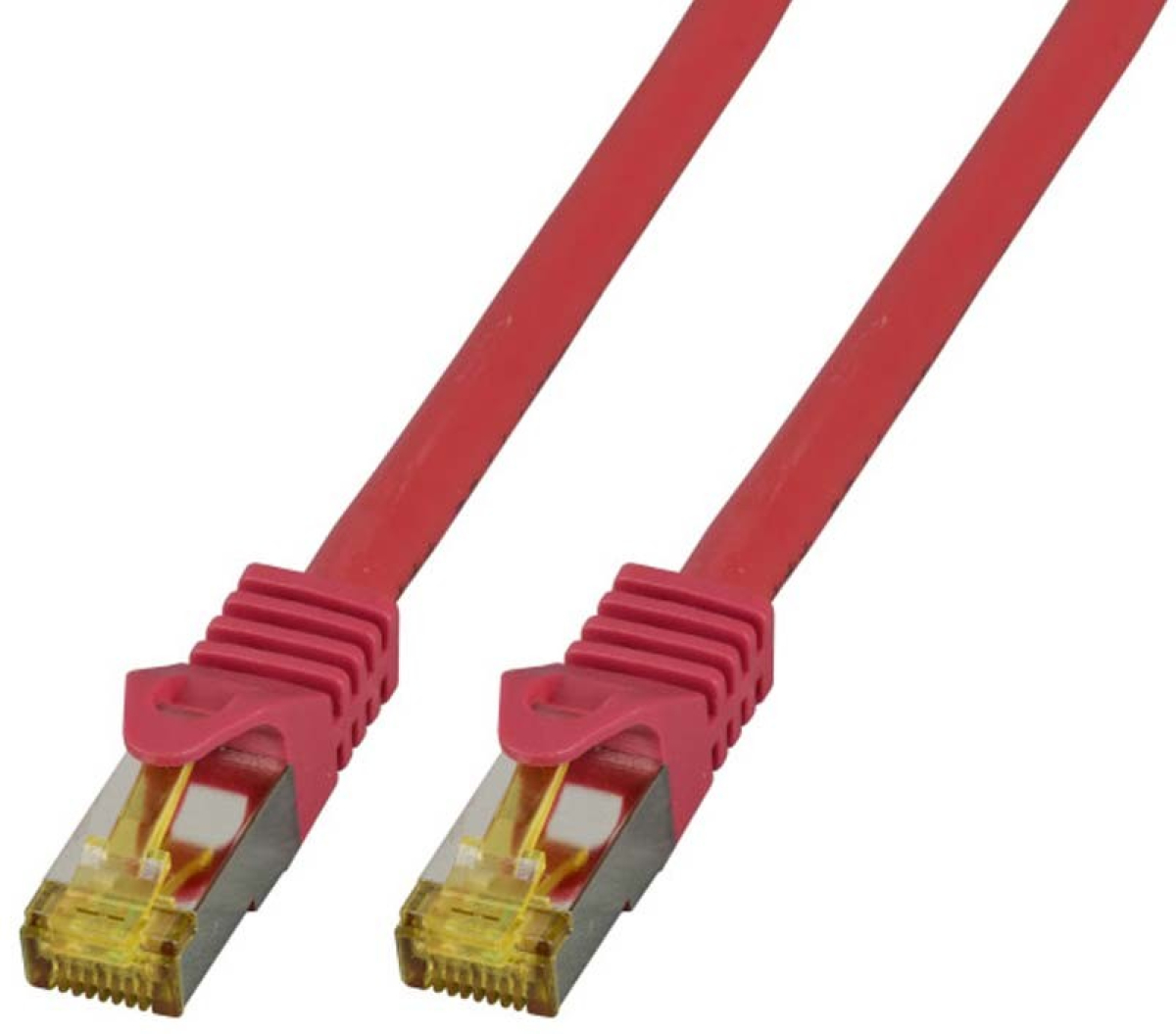 RJ45 Пач корда S-FTP, кат. 6A, LSZH, кат. 7 Raw cable, червена — 0.50 метрана ниска цена с бърза доставка - BestPC.BG